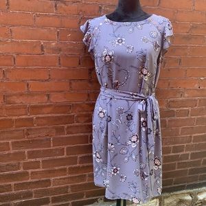 LOFT Lilac Garden Dress Size Large